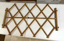 Vintage Primitive Wooden Expandable Accordion Foldable Doorway Gate