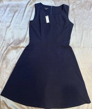 NWT Talbots Women's Dress Fit And Flare Navy Sleeveless Zipper Closure Sz SP