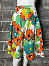 vintage style cute flower power 60s 70s MOD skirt S waist 26