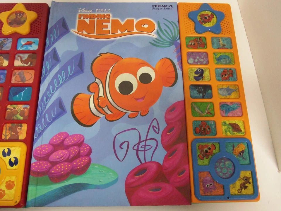 Lot of 2 Disney Interactive Play-A-Sound Larg HC Books Brother Bear Finding Nemo - Image 2 of 4