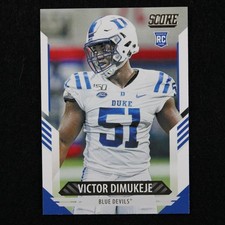 2021 Panini Score - Victor Dimukeje (RC) - #397 - Rookie - Duke Blue Devils