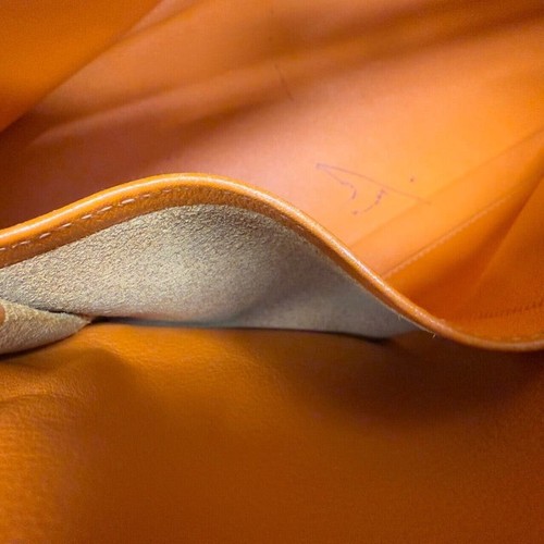 HERMES Kelly 28 internal stitch ▢B◻︎ Orange GD Hardware Vogue River #134 - Picture 17 of 24