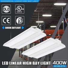 Dimmable 400W LED Linear High Bay Shop Light Commercial Fixture 60000Lumen -2PCS