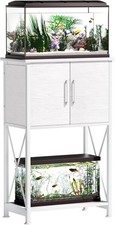 5-10 Gallon Fish Tank Stand Metal Double Aquarium Stand with Cabinet