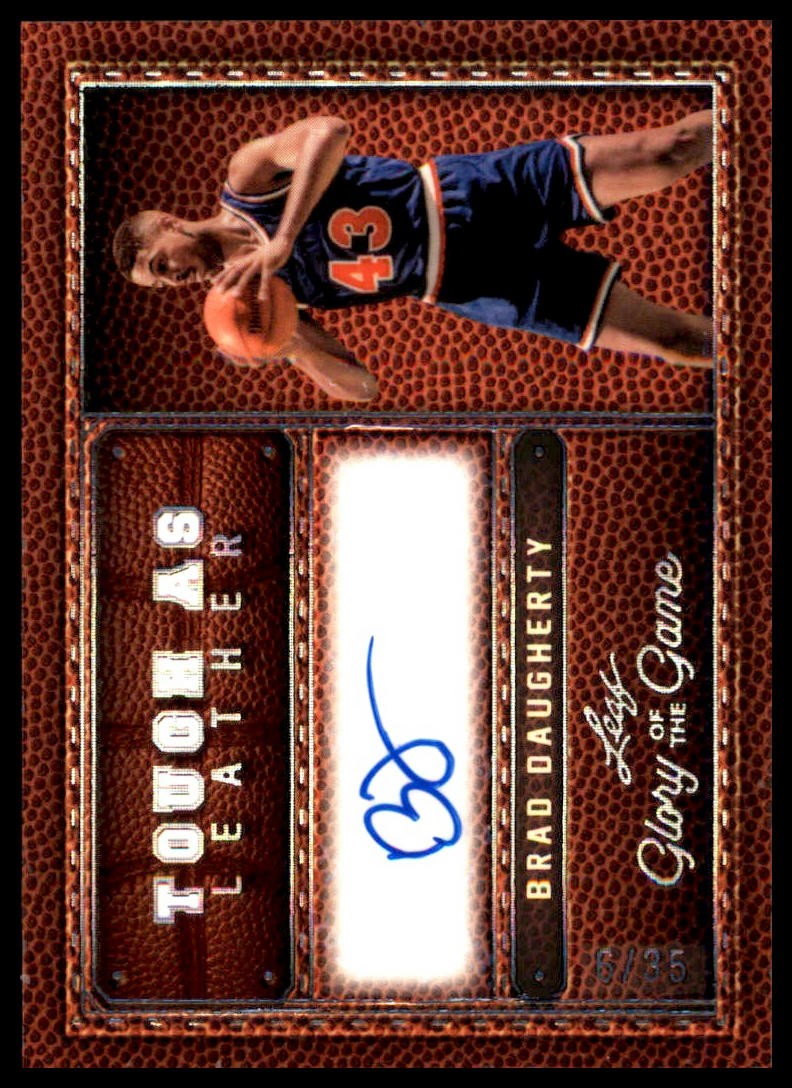 2025 Leaf Glory of the Game AUTO Brad Daugherty Tough as Leather Silver #/35