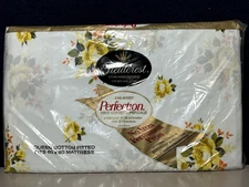Vintage Fieldcrest Perfection Percale Bed Sheet Queen 60" x 80" NOS Made in USA