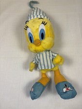 Play By Play Looney Tunes Tweety Bird Plush 24" 1997 Pajamas Sylvester Slippers