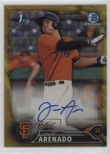 2016 Bowman Chrome Prospects Gold Refractor 32/50 Jonah Arenado Auto 0b0