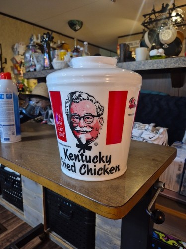 Vintage 1969 Kentucky Fried Chicken KFC bucket Milk Glass Globe / Shade