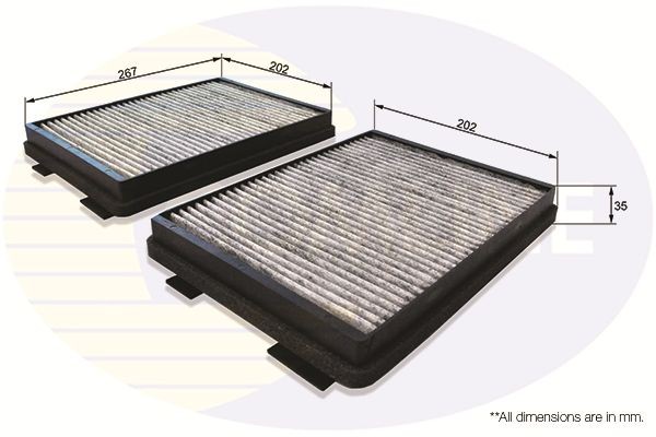 Cabin Pollen Air Filter Fits Alpina B10 D10 BMW 5 Series COMLINE EKF110A