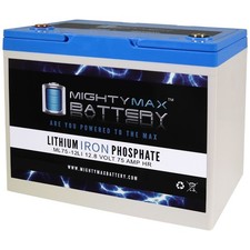Mighty Max 12V 75AH Lithium Replacement Battery for Golf Cart Electric DC