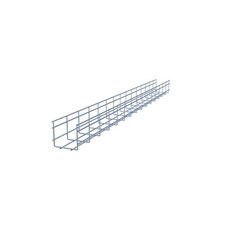 NavePoint Electro Zinc Plated Wire Mesh Cable Tray, 3.94"W x 3.93"D x 59.06"L ,