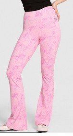 Victoria  Secret PINK High rise Relay Pink Leopard Flare Leggings Medium