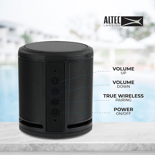 Altec Lansing HydraOrbit EverythingProof Bluetooth Speaker 2-Pack, Black - Photo 5 sur 5