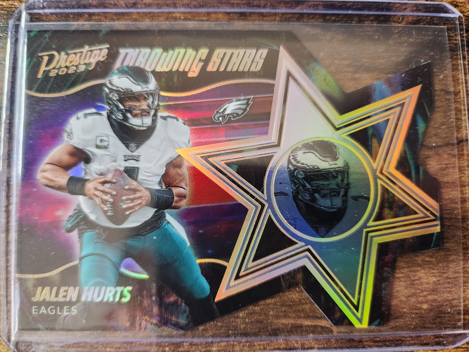 2023 Panini Prestige Jalen Hurts Throwing Stars Die-Cut SSP #TS-3 Eagles