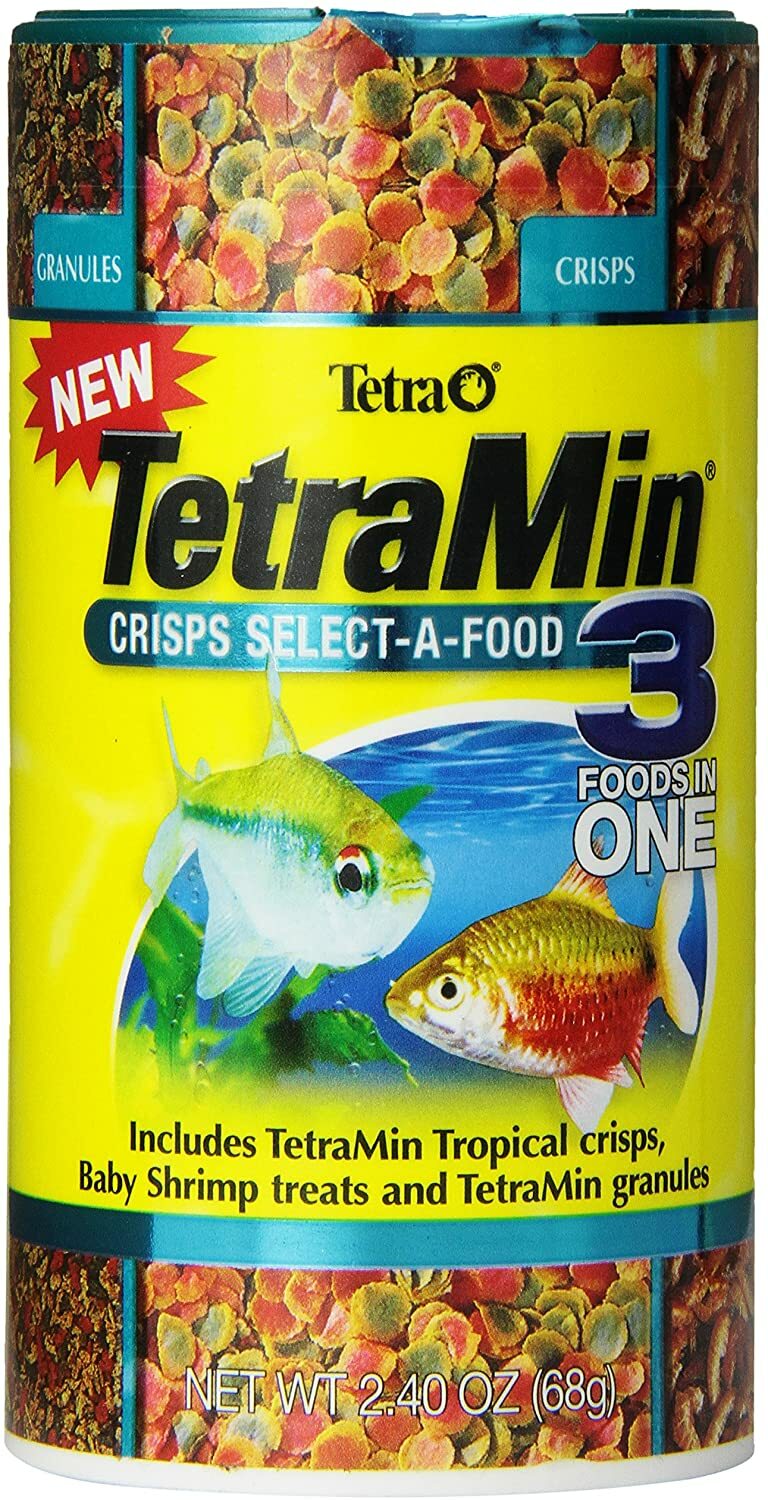 Tetramin Crisps Select-A-Food Fish Food, Variety Pack (77037) 2.4 Ounces