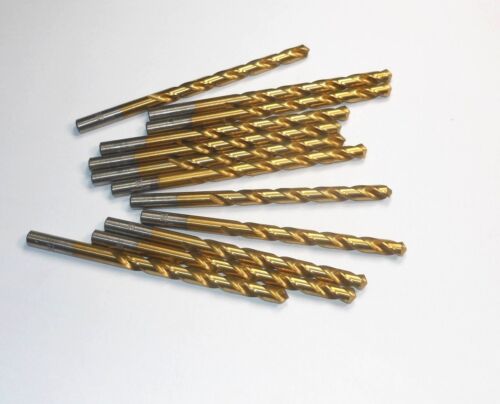 HERTEL Jobber Length Drills "B" 0.238" HSS 118° TiN 4" OAL USA (12 Pcs)
