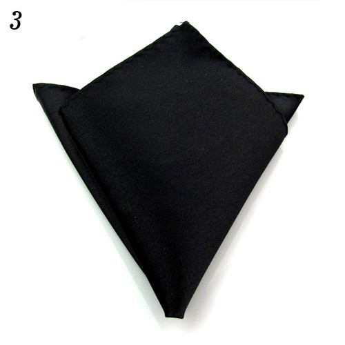 Men's Party Suit Pocket Square Solid Smooth Handkerchief Kerchief Towel Hanky US - Picture 10 of 41