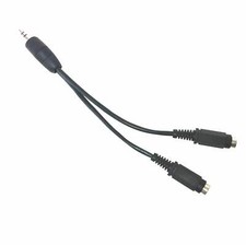 3.5mm Male Plug to Dual 3.5mm Female Jack Y Cable - 8 inch