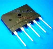 3-phase flat rectifier bridge 35A 1200V 5-pin SGBJ3512 with heat sink
