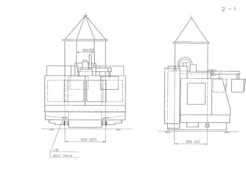 ZPS /TAJMAC Vertical Machining Center VMC1260 w/Dynapath-Op & Maint Manual #2155 - Picture 8 of 9