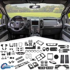 Carbon Fiber Panel Decor Cover Shell Bezel Trim Kit For Ford F150 Raptor 2009-14