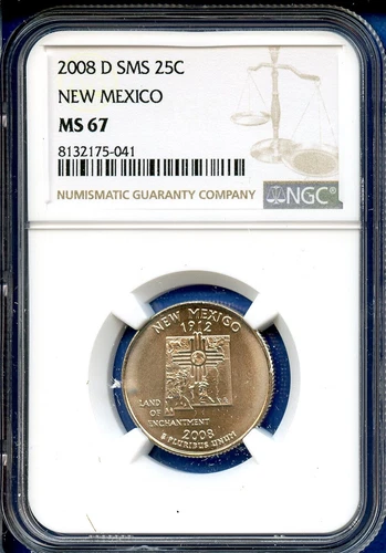 2008 D NGC SMS MS67 New Mexico State Quarter 25c US Mint Coin 2008-D MS-67