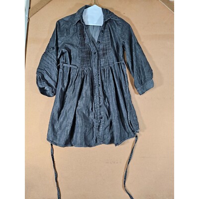 Miley Cyrus Blue Jean Top Women Size Medium