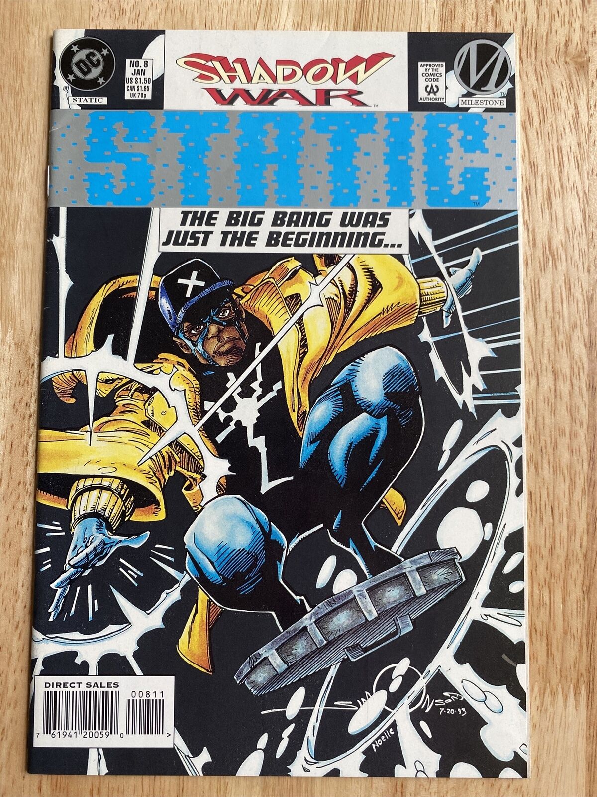 Static #8 (DC Comics, January 1994) Walter Simonson Cover J.P. Leon Art