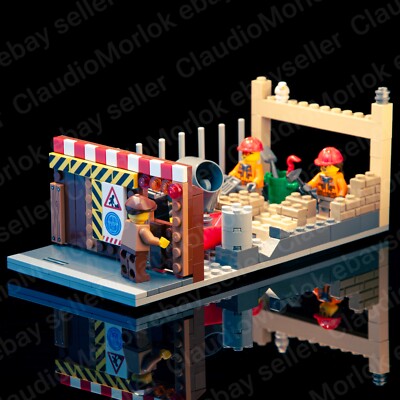   Lego Cantiere Construction site moc066 Umarell diorama pensionati muratori