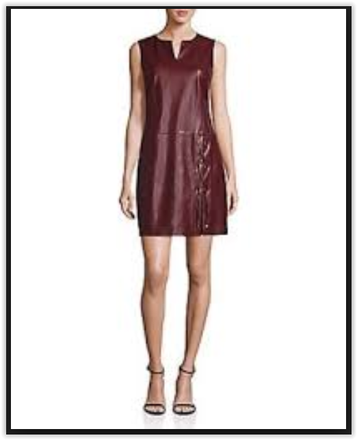 laundry by shelli segal leather dress Laundry Shelli Segal Faux-Leather Moto Jacket Dress NEW 2 /XS *See note