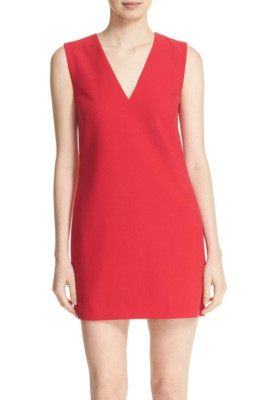 Elizabeth James 'Andie' Red Ponte Deep V Mini Shift Party