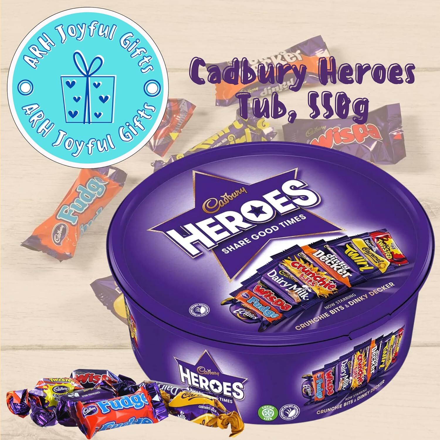 Cadbury Heroes Tub 550g Ultimate Chocolate Selection Box Perfect for