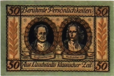 1921 Germany LAUCHSTEDT 50 Phennig Banknote / Notgeld