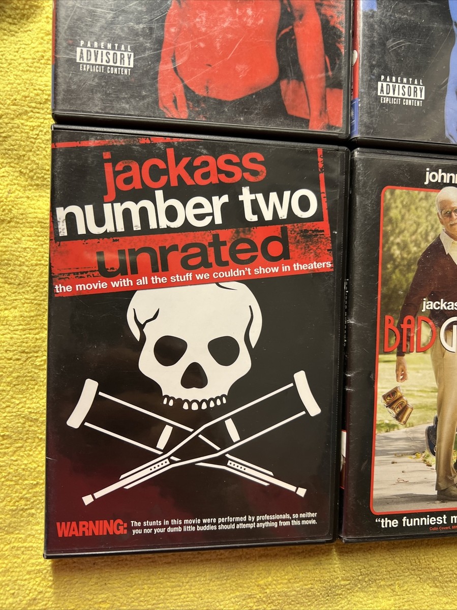 4 Jackass Dvds MTV Jackass Number Two Unrated Volume 2￼, 3, & Bad