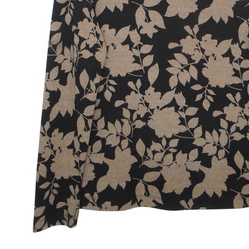 Chico's Design Top Womens S 1 Black Taupe Rayon Polyester Long Sleeve Work Party - Picture 5 of 12