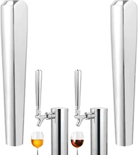 Beer Tap Handle, 2 PCS Homebrewing Commercial 304 Solid Stainless Steel Tap Hand