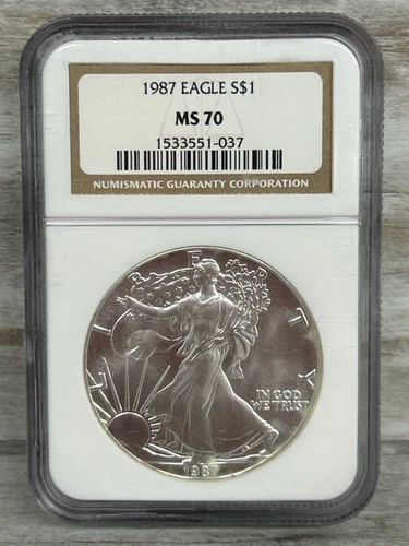 1987 Eagle S $1 MS 70 NGC United States Liberty Silver Coin (PO1018332)