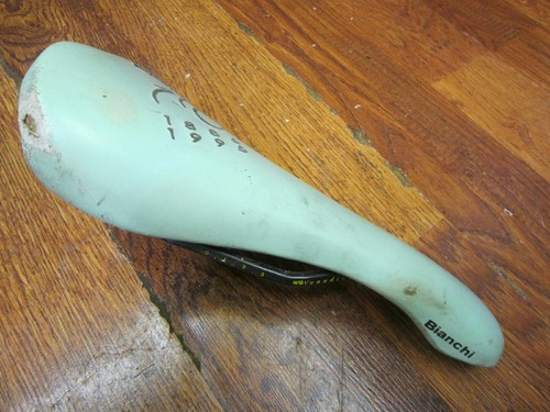 VINTAGE BIANCHI SELLE ITALIA FLITE MAX LIGHT CELESTE LEATHER RACING SADDLE  | eBay