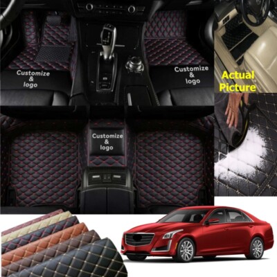 For Tesla Model X Y S 3 Custom Non-slip Waterproof Car Floor Mats Luxury Diamond