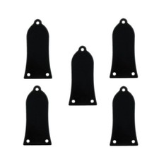 5pcs LP Guitar Neck Truss Rod Cover Bell Shape Plates Black 1ply 3 Screw Holes
