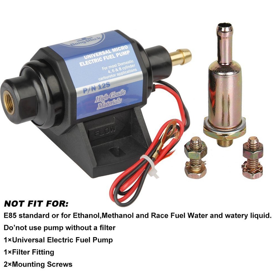Universal Electric Fuel Pump Carburetor 12V Applications 35 GPH - Foto 12