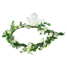 Green Flower Crown Flower Headband Headdress Photo Props for Women for Wedding