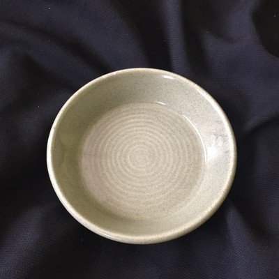 Ceramic Dish Green Feeder Bowl Plate Cage Aviary Birds