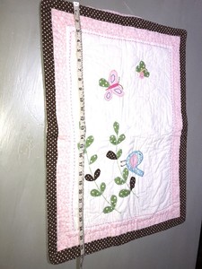 Pottery Barn Kids Pillow Sham Quilted Pink And Brown With