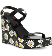 Betsey Johnson Landry Daisy Wedge Sandal Size US 8