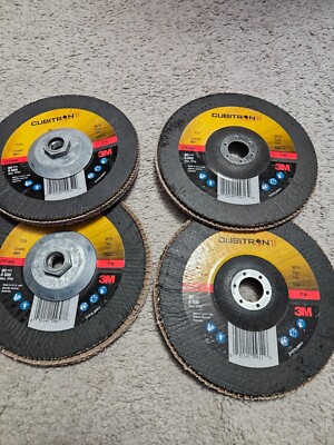 3M Cubitron II Flap Grinder Disc 7 inch. Lot of 4 NEW 7” 55652