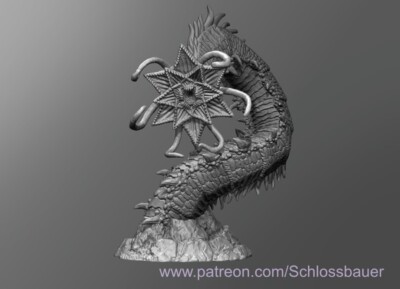 Crater Worm Insect Monster Manual 28mm Scale DND D&D Miniature SB
