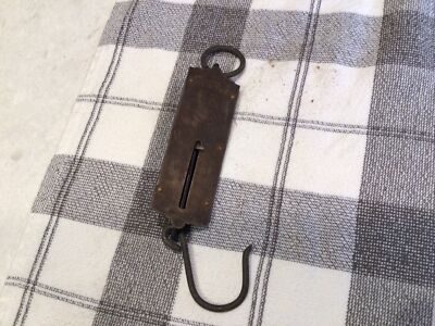 Vintage LF&C #3 New York Hanging Spring Scale 25 LBS Meta w/ Brass Face