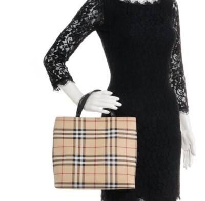 Authentic Burberry House Check Tote Handbag | eBay
